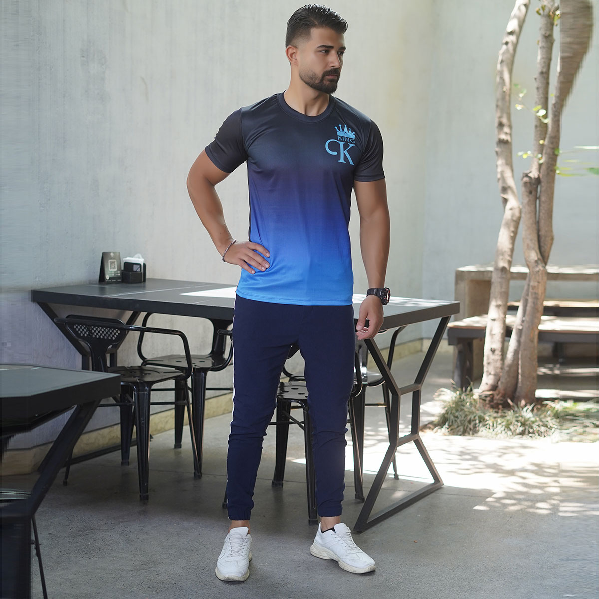 شلوارمردانه سرمه ای مدل Vesam