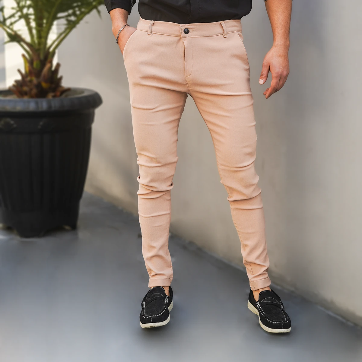 شلوار مردانه کرم مدل Mobin