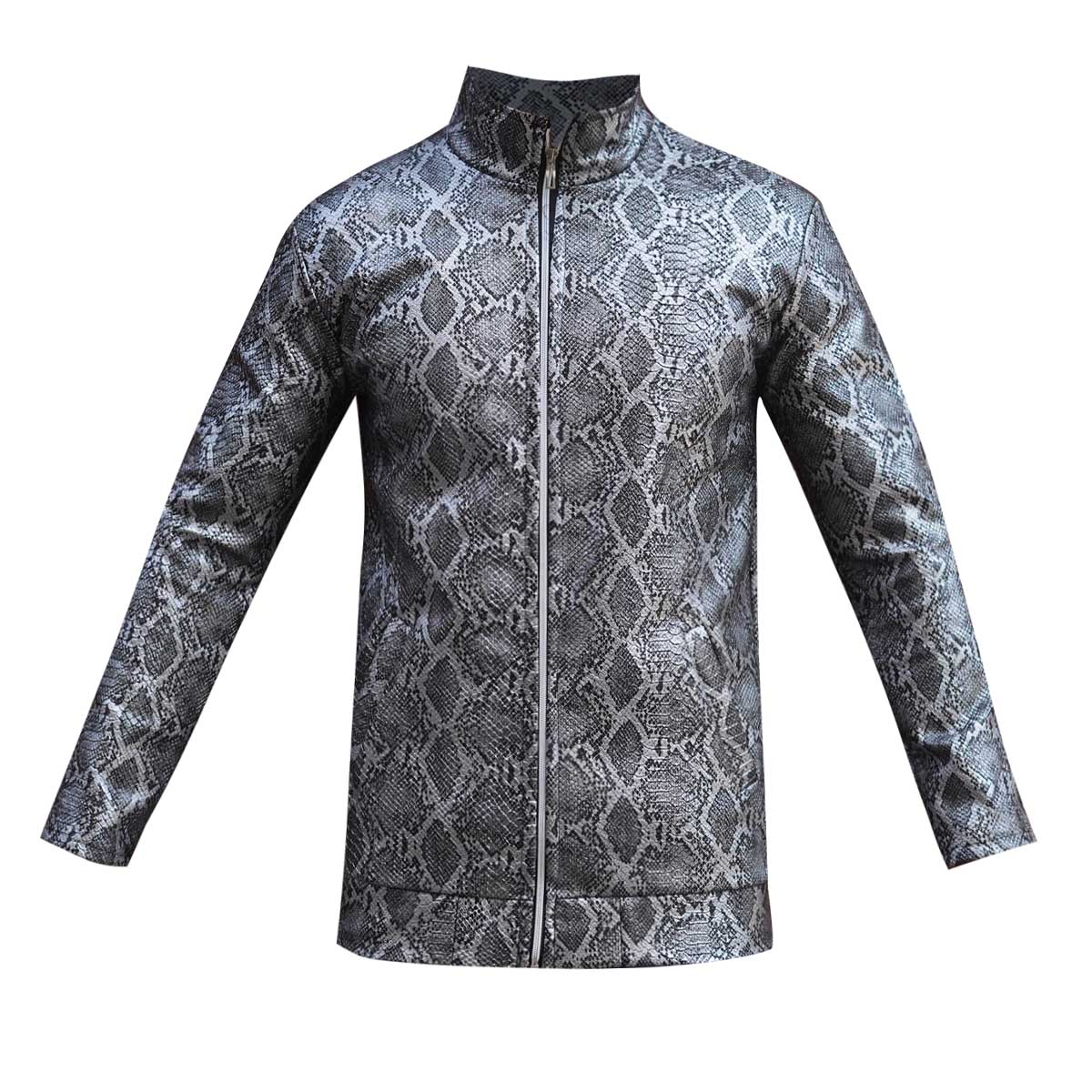 کاپشن چرم مردانه طوسی مدل Peyton