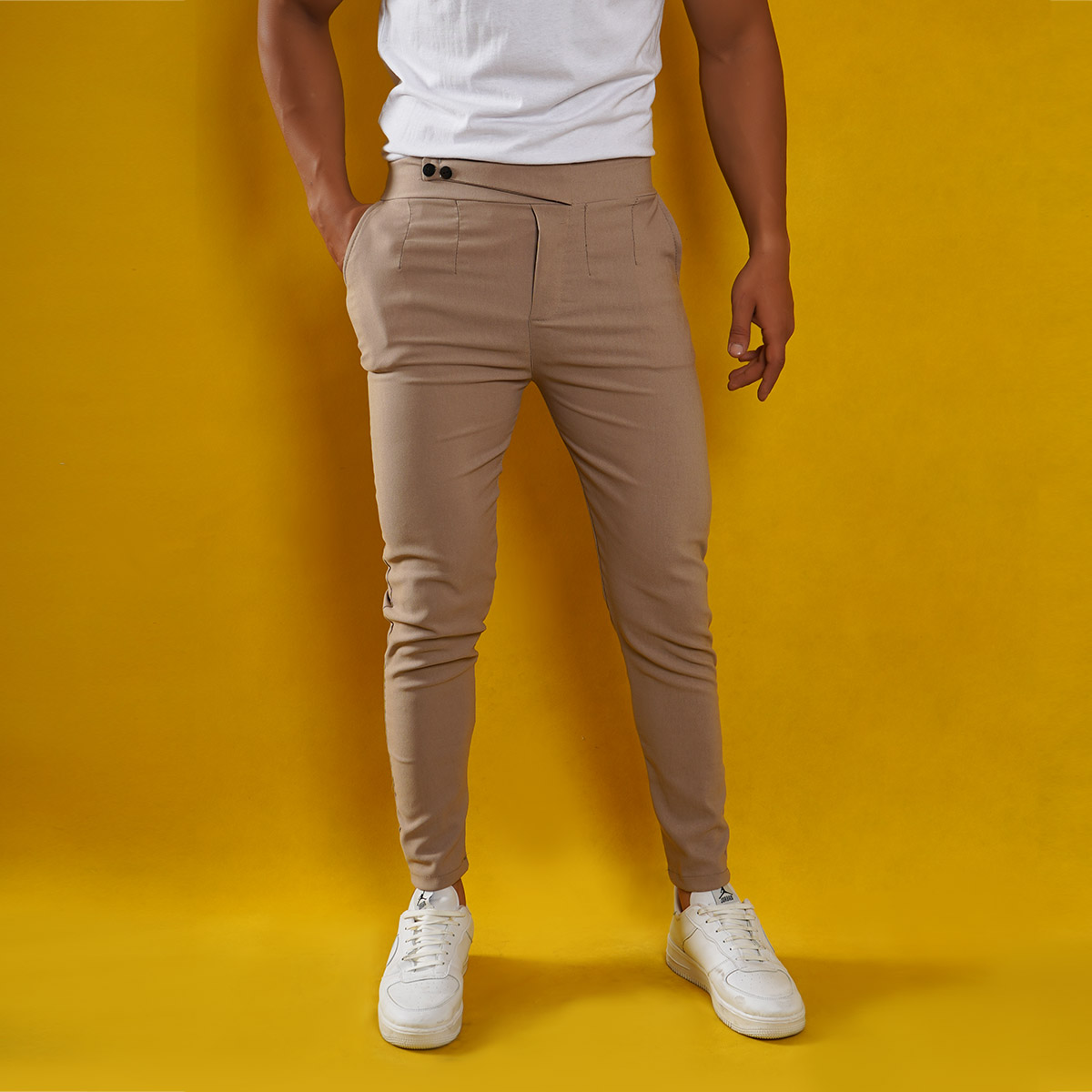 شلوار اسلش مردانه کرم مدل Matyar