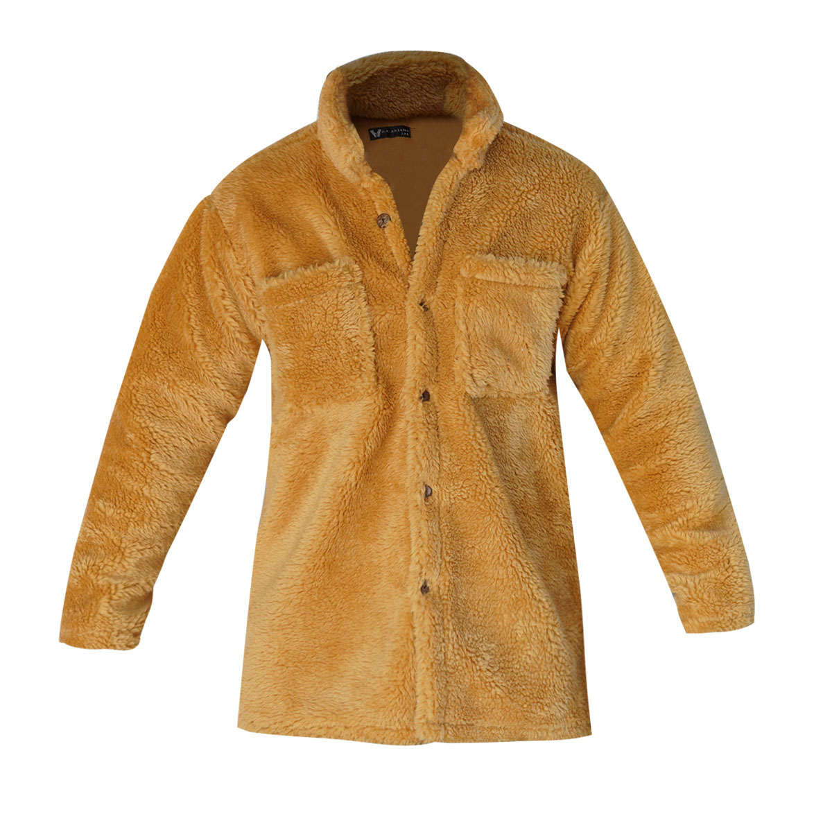 ژاکت مردانه جیب دار خردلی مدل TEDI