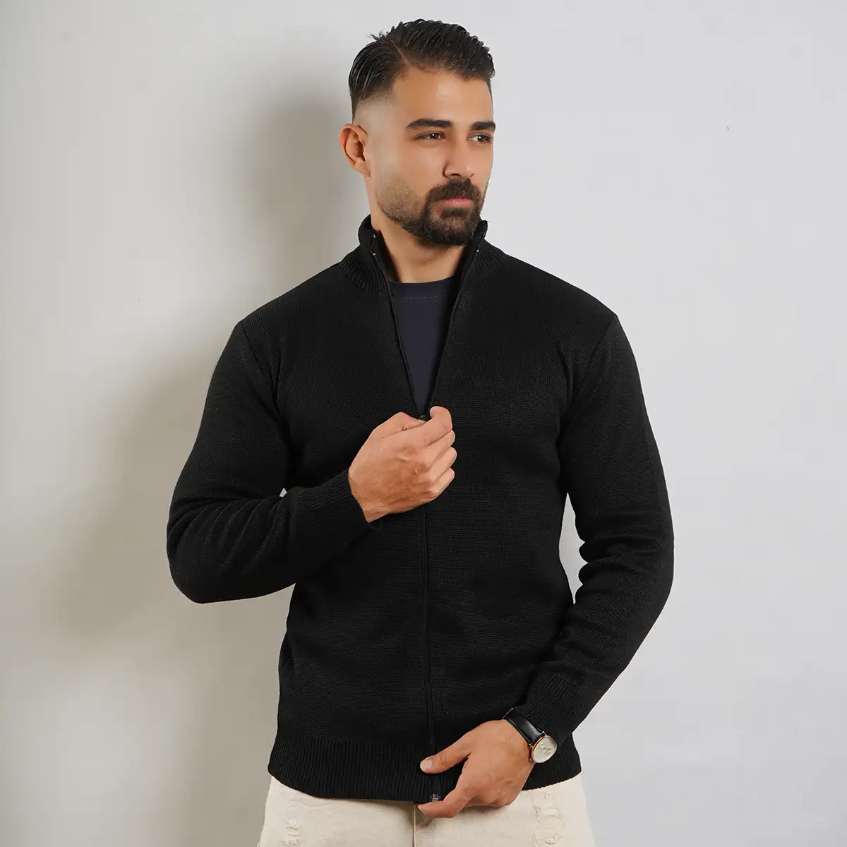 سوییشرت مردانه مشکی مدل Meysam