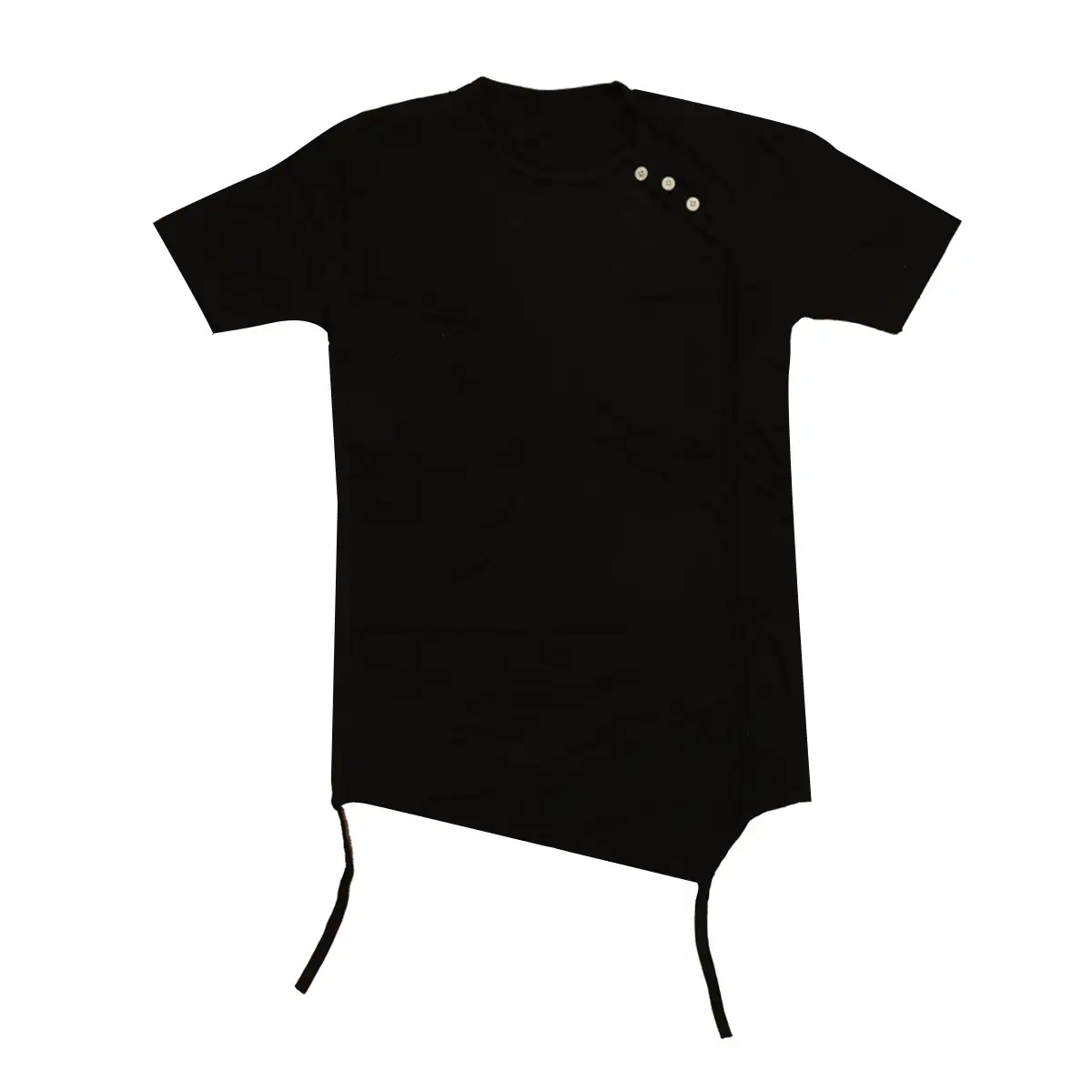 تیشرت مردانه مدل NESO مشکی(طرح سه دکمه)