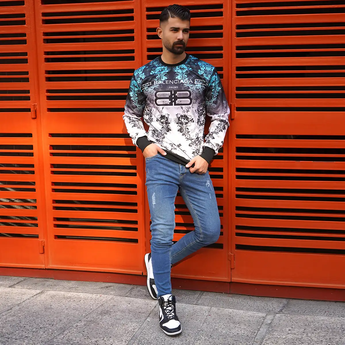 دورس مردانه طرح گل مدل Balenciaga