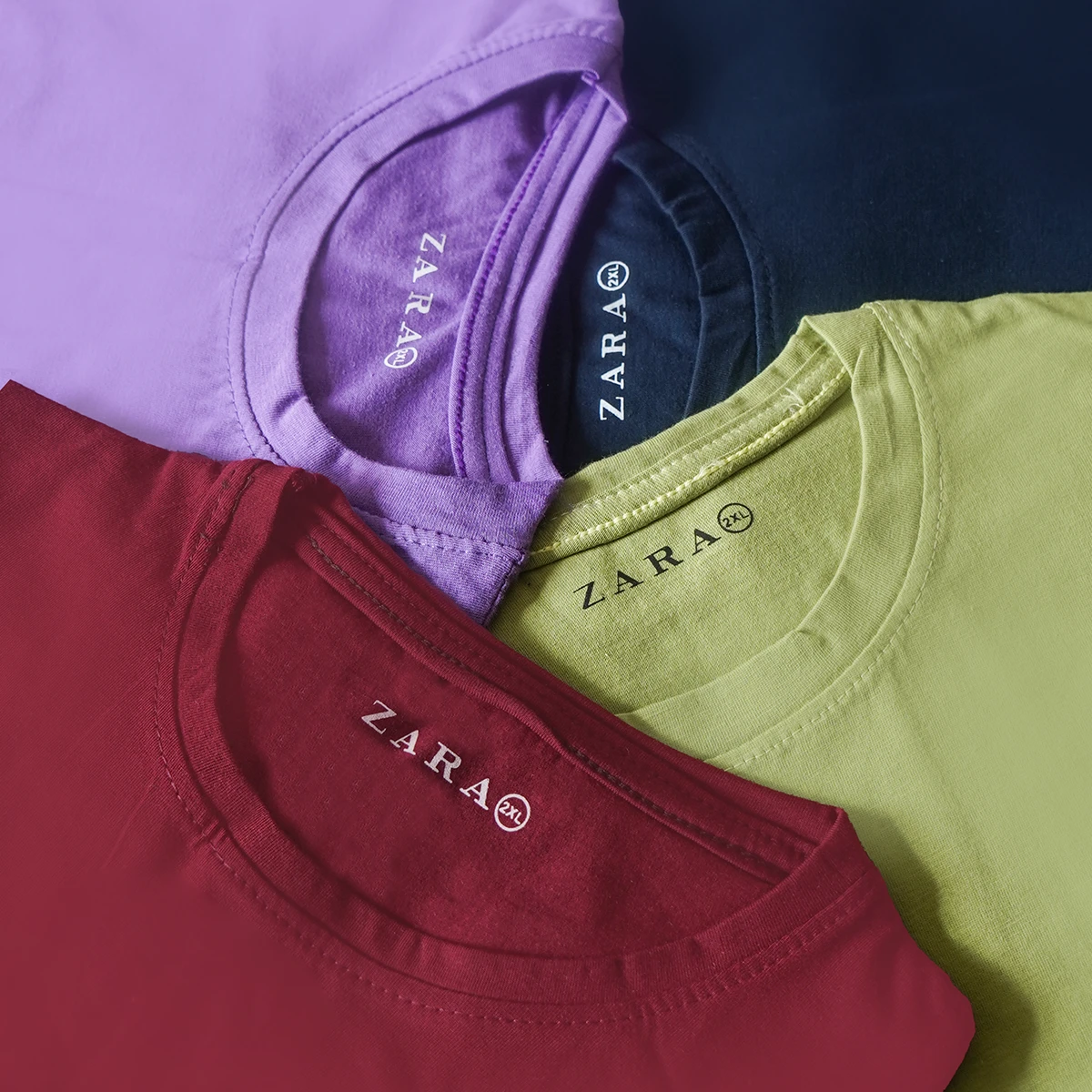 تیشرت ساده آبی کاربنی مردانه مدل Vala