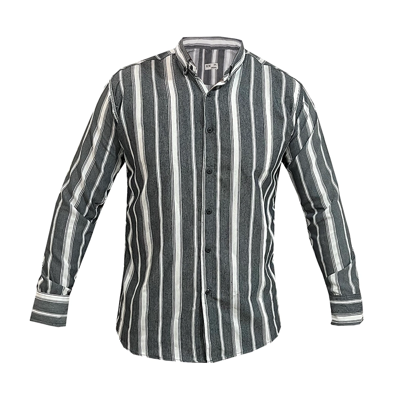 پیراهن راه راه طوسی مردانه مدل Ramin