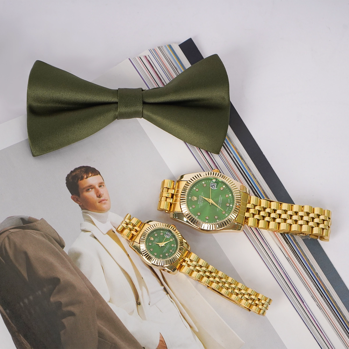 ست ساعت Rolex صفحه سبز مدل R12