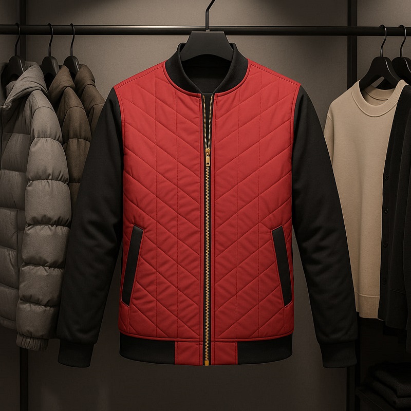 کاپشن مردانه قرمز مدل Homan