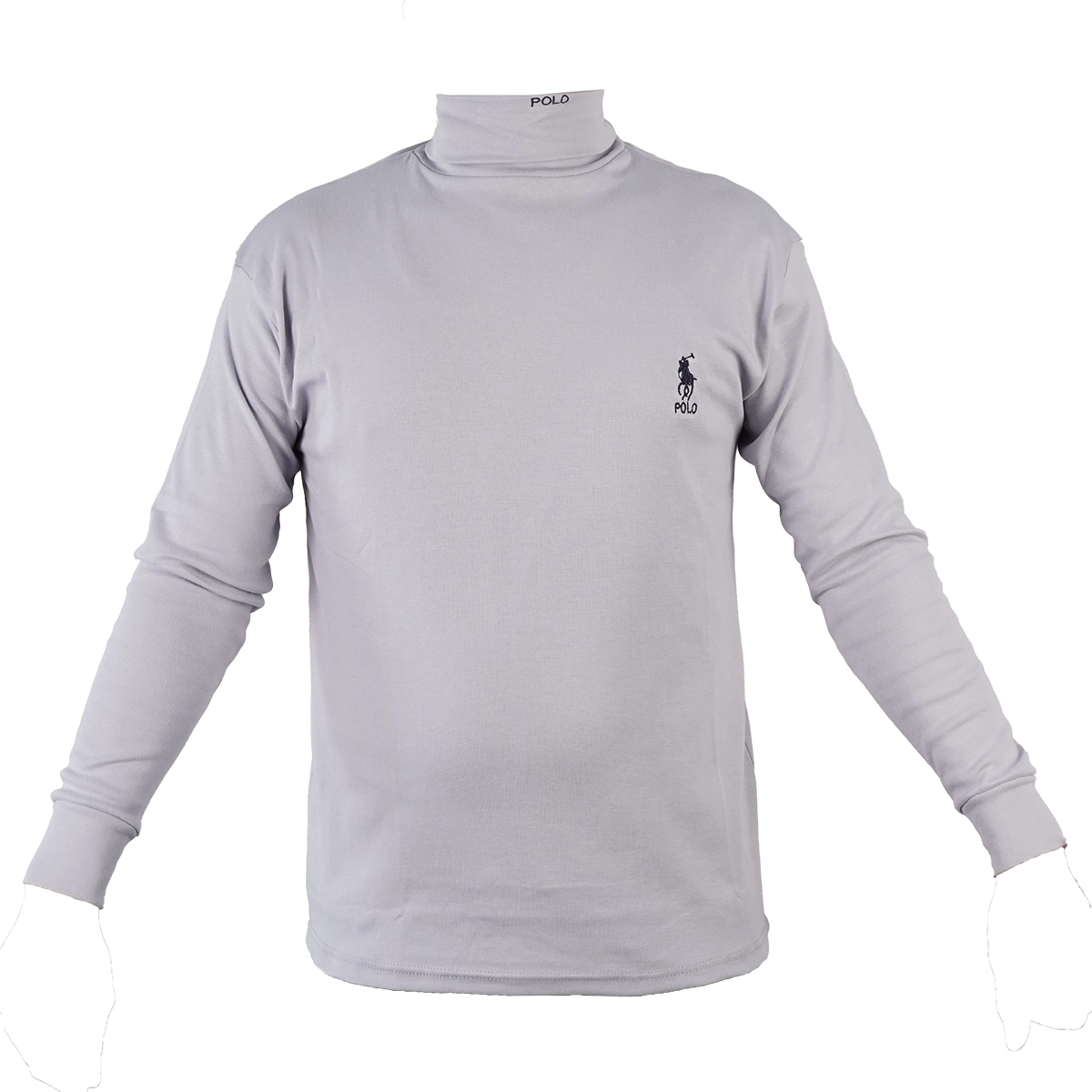 یقه اسکی مردانه طوسی مدل POLO