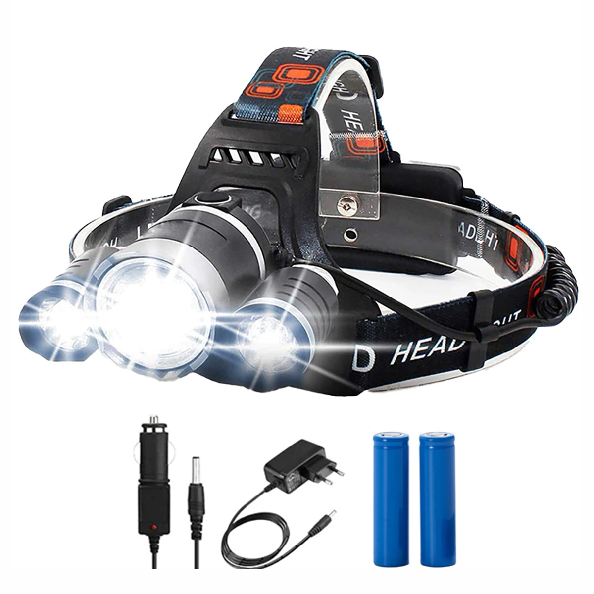 چراغ پیشانی( هدلایت) ۳ لامپه مدل T6