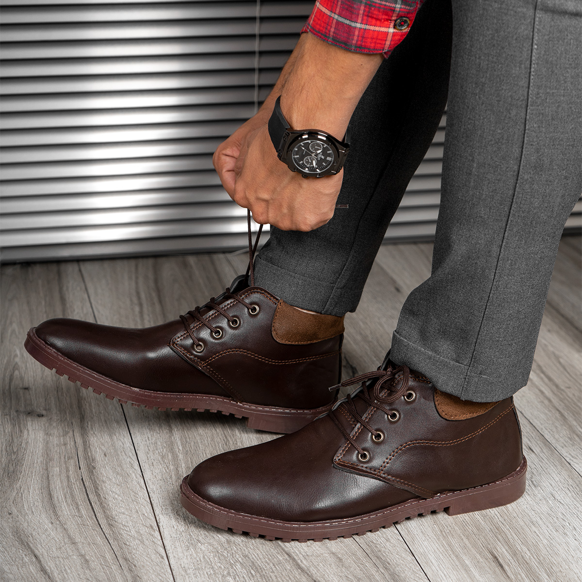 نیم بوت مردانه vista (قهوه ای)