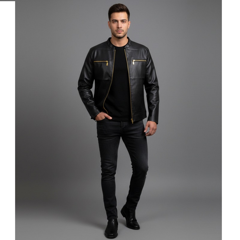 کاپشن چرم مردانه مدل SERGIO