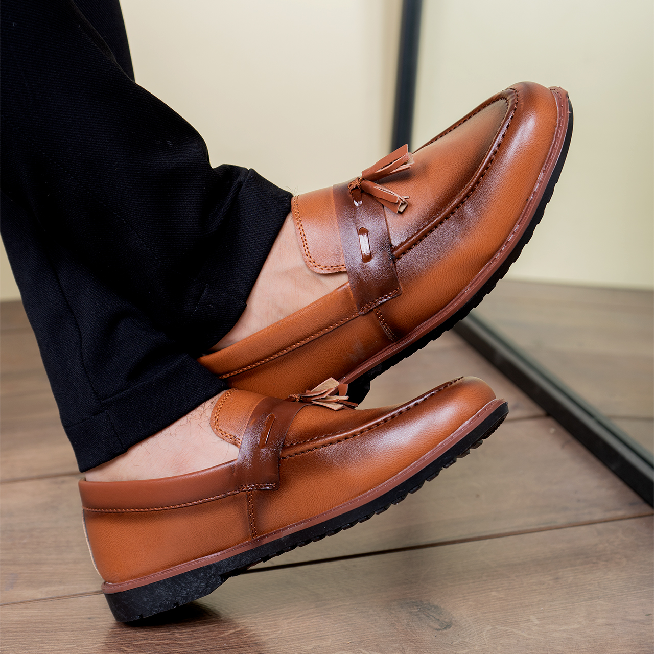 کفش کالج قهوه ای مردانه مدل Pobon