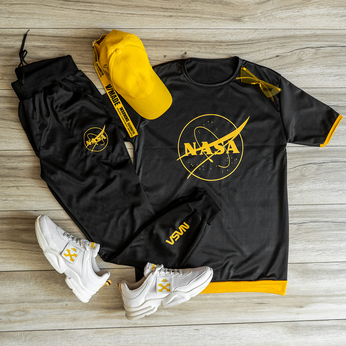 ست تیشرت شلوار Nasaمردانه مدلIkat