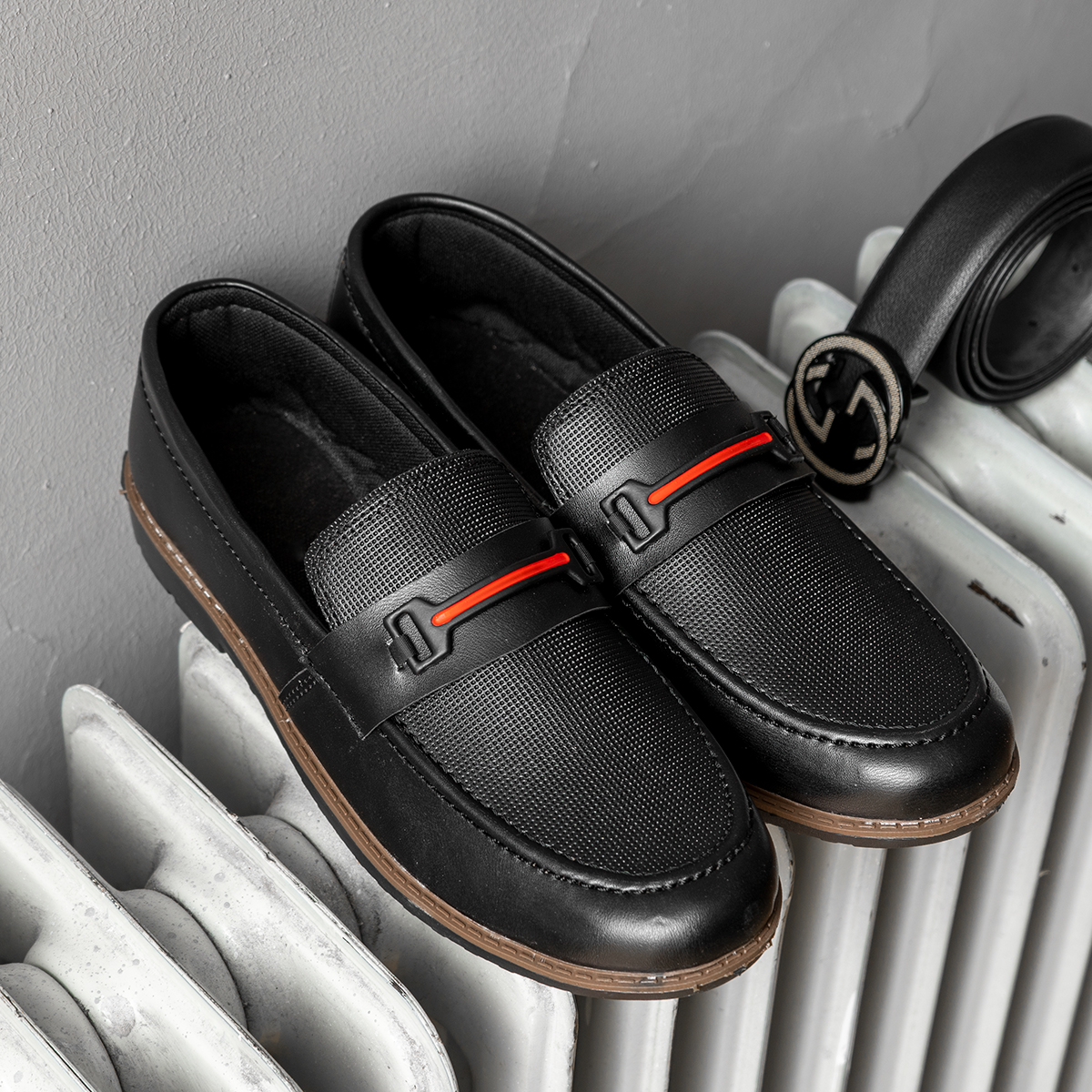 کفش کالج مردانه مشکی مدل Rasa