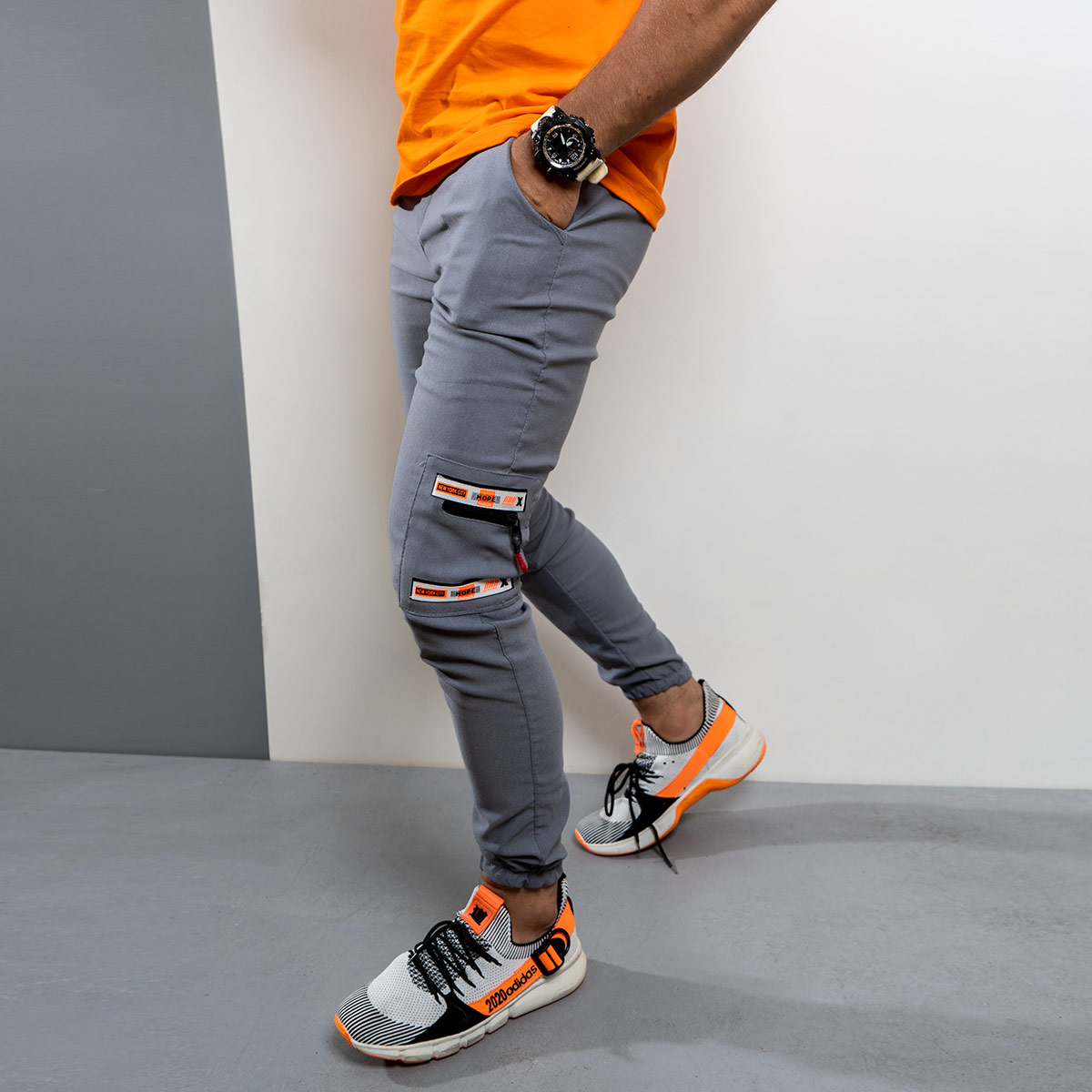 شلوار اسلش مردانه طوسی مدل Labro(T)