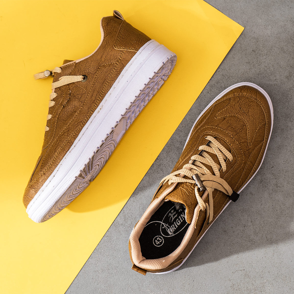 کفش سوگو مردانه خردلی مدل java