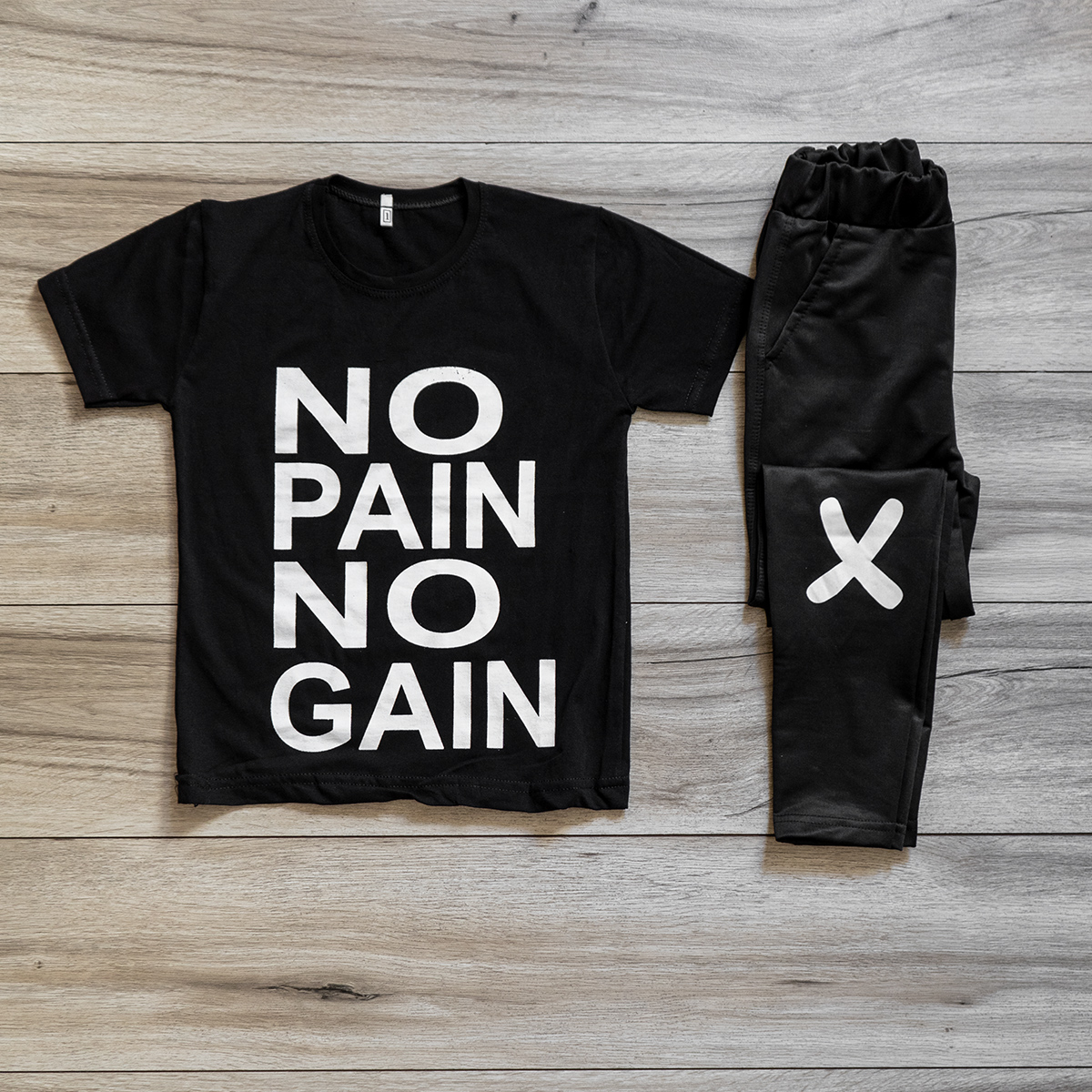 ست بچگانه تیشرت شلوار مدل NO Pane No Gain