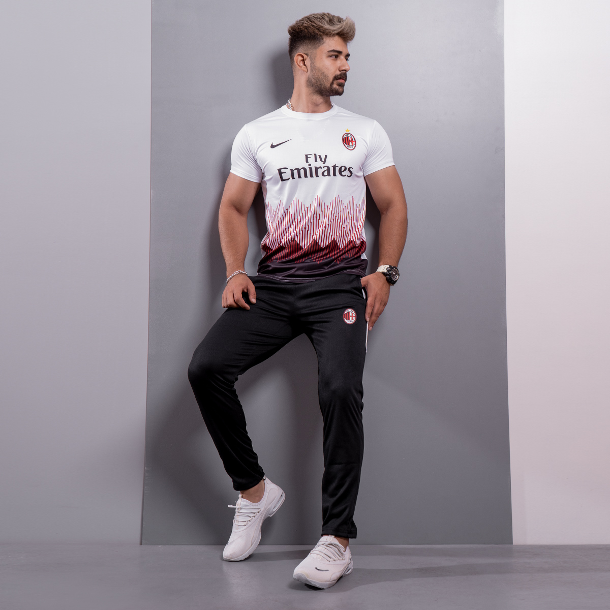 ست تیشرت شلوار Ac milan مردانه مدل Bros