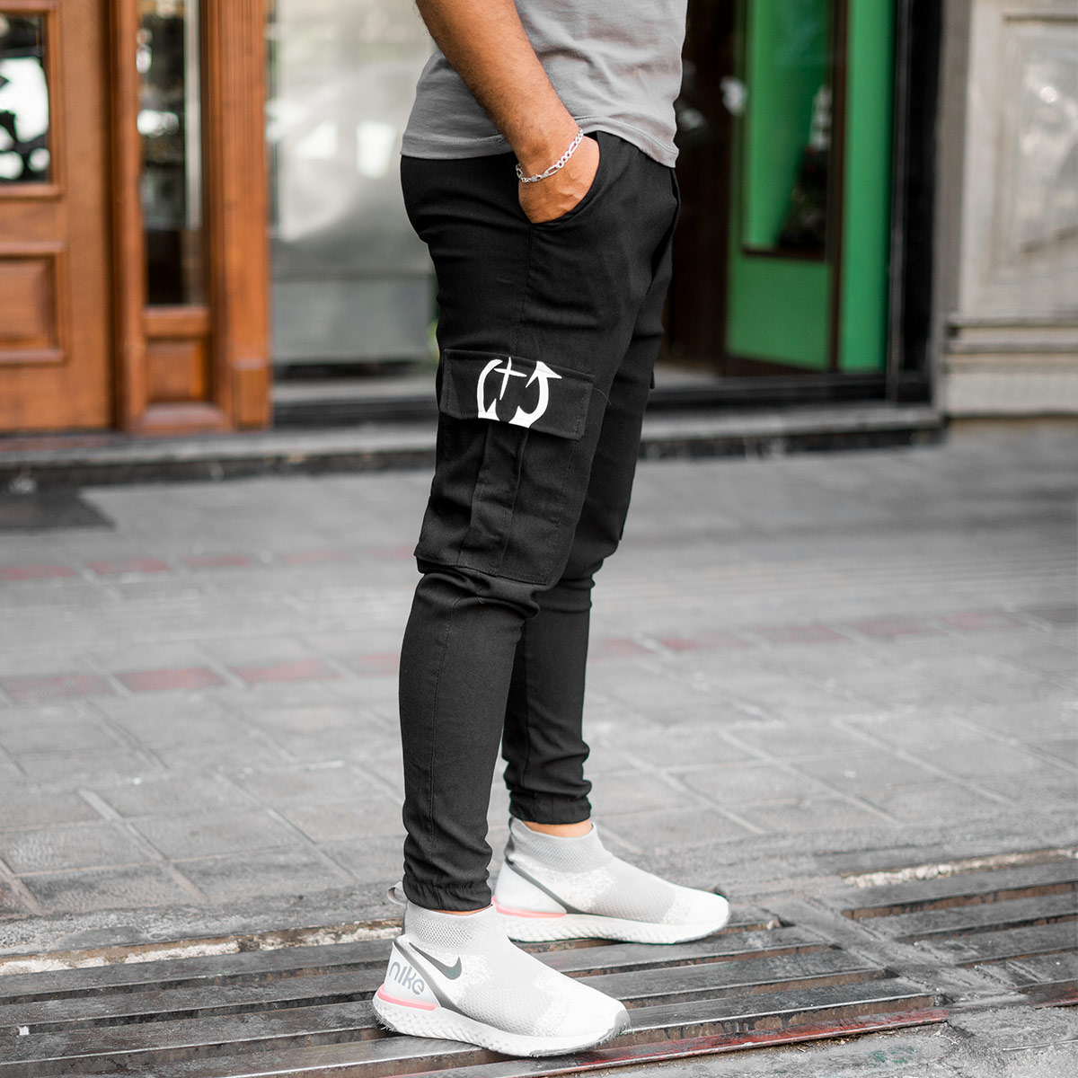 شلوار اسلش مشکی مردانه مدل Rodin