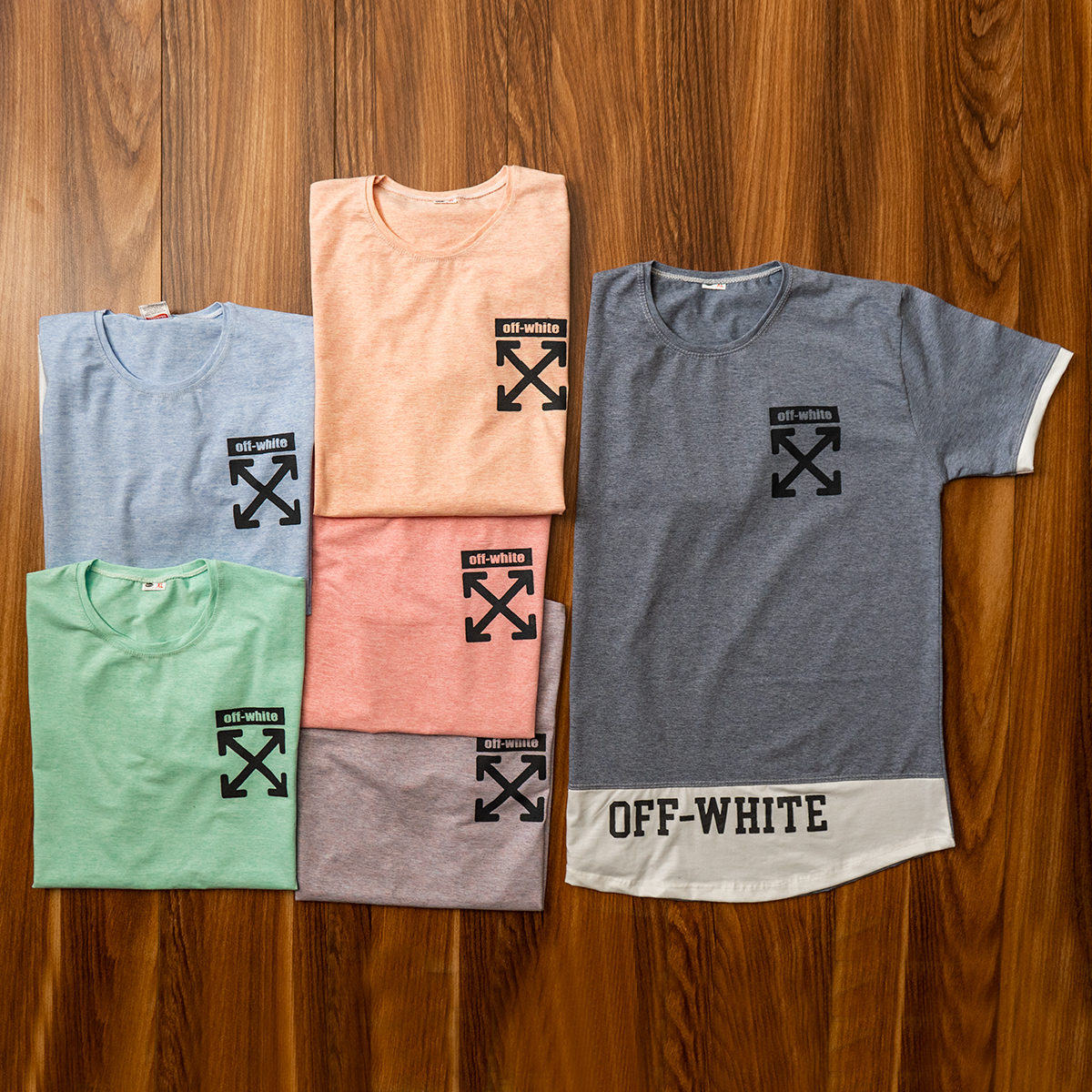تیشرت Off-White مردانه آبی مدل Clold
