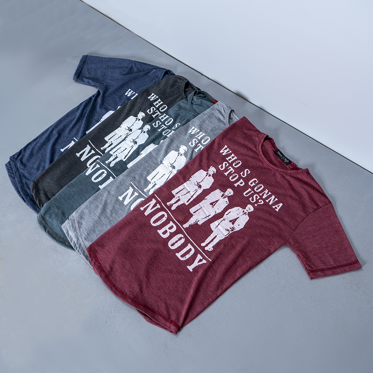 تیشرت NOBODY مردانه طوسی تیره مدل Montez