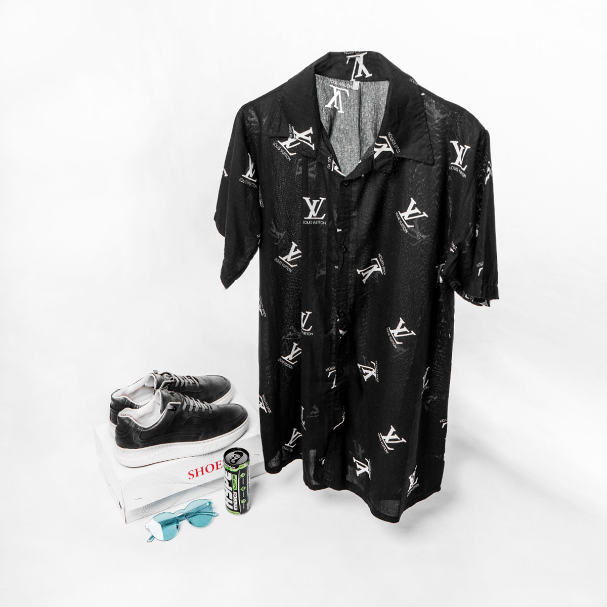 پیراهن هاوایی مردانه مدل Rasin