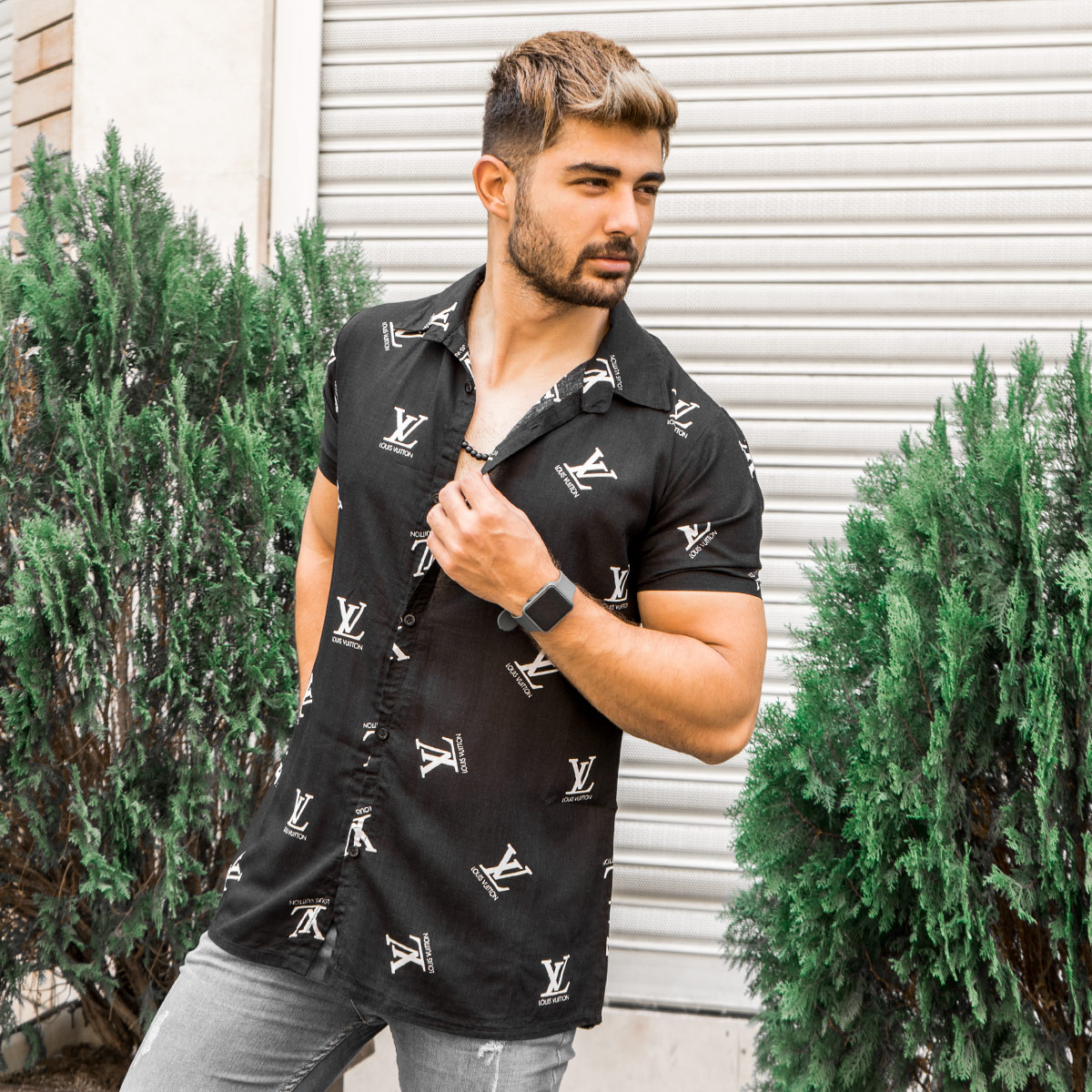 پیراهن هاوایی مردانه مدل Rasin