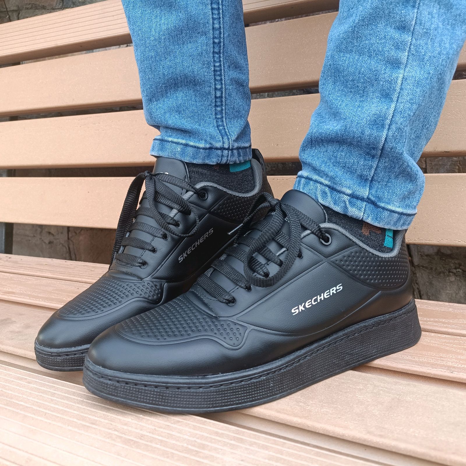 کفش تخت مردانه مشکی Skechers مدلDavid