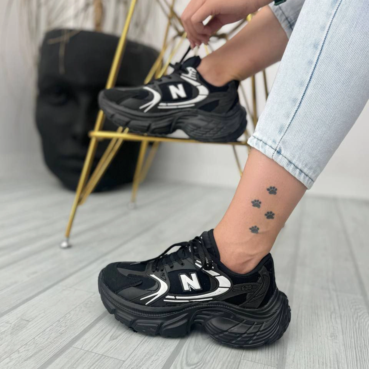 کفش ورزشی زنانه نیوبالانس لژدار مشکی مدل Mahla